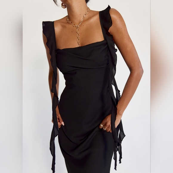 Princess Polly Strapless Black Dress - Picture 1 of 4